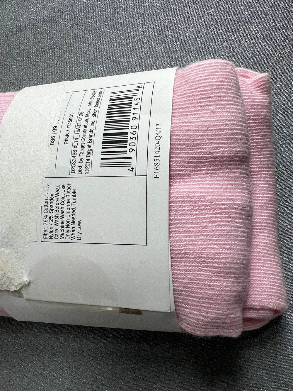 Xhilaration Girls' Light Pink Tights NWT Size 7-10